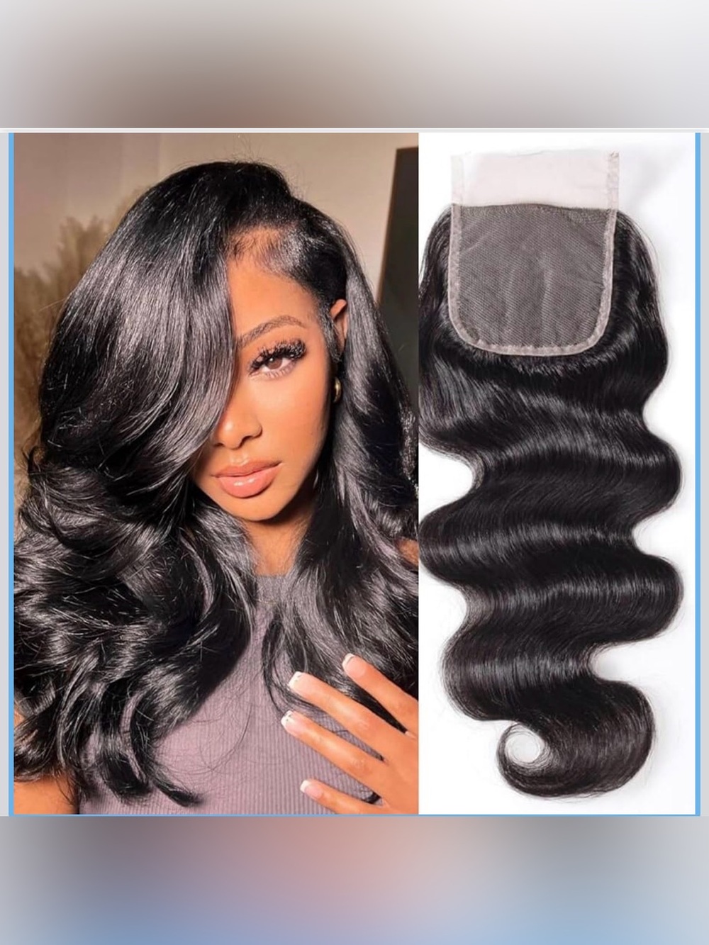 5x5 Hd Lace Closure Human Hair Body Wave 16 Inch Pre Plucked 5 by 5 Closure